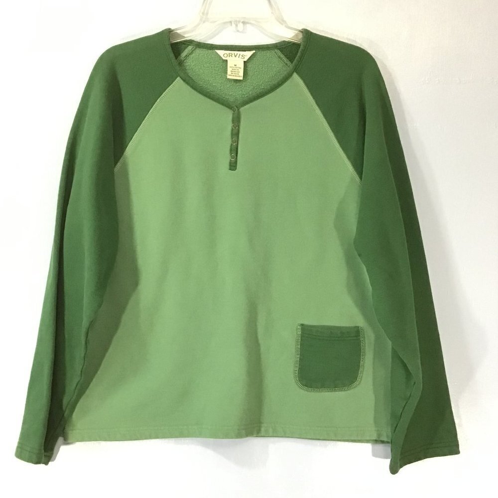 Orvis Green Two Tone Pullover